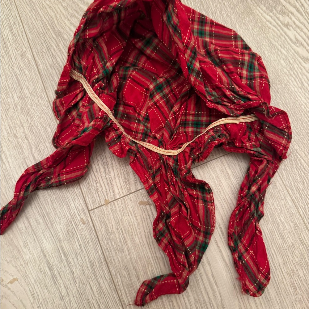Red Plaid Drawstring Bag - Picture 2 of 2